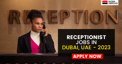 New Receptionist Jobs in Dubai, UAE – 2023